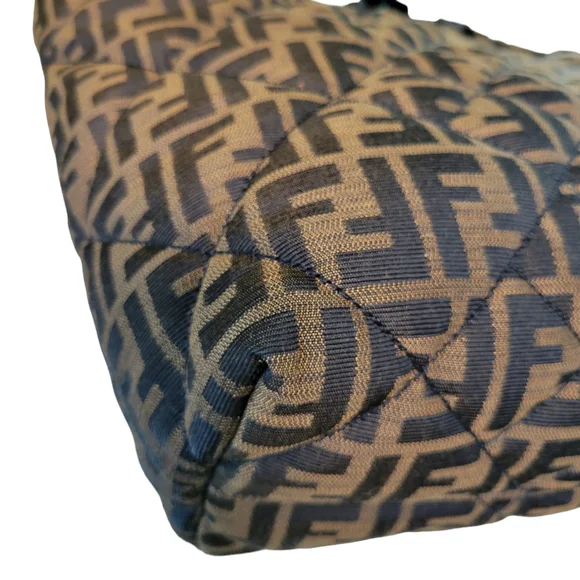 Fendi Zucca Tobacco Roll Tote Shoulder Bag Handbag - Picture 7 of 16